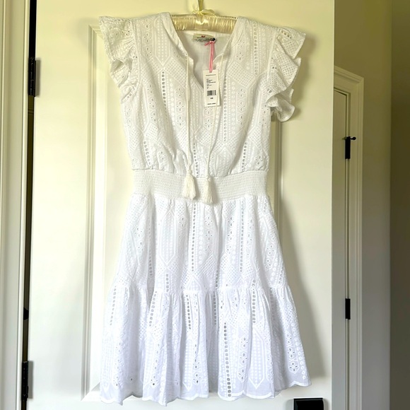 Vineyard Vines Eyelet Smocked Waist Dress - Picture 1 of 3